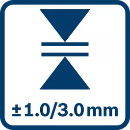 Precisão de medição ± 1,0/3,0 mm 