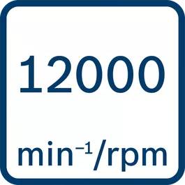 Обороти на празен ход 12000 min-1/rpm 