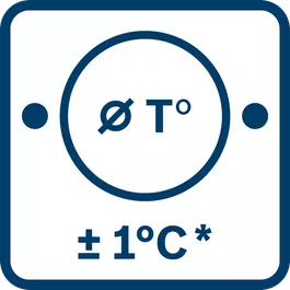 Messgenauigkeit IR ± 1,0 °C zzgl. einsatzabhängiger Abweichung