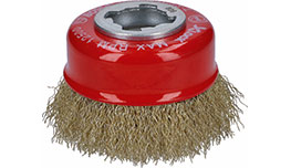 X-LOCK Clean for Metal Cup Brushes, Crimped Wire, Brass-Coated 