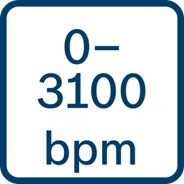  Broj udaraca pri nazivnom broju okretaja 0 – 3100