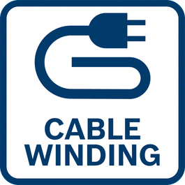 User-friendly thanks to cable winding function