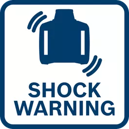  A função de aviso de choque emite um alarme se a ferramenta for movida
