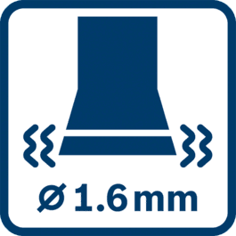 Wartość emisji drgań ah ∅ 1,6 mm 