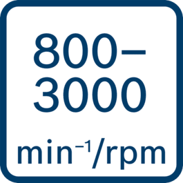 Prędkość obrotowa bez obciążenia 800 – 3 000 min–1 / obr./min