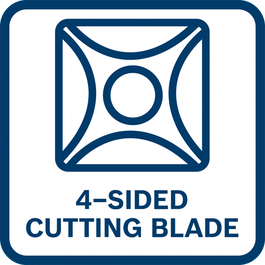 High productivity due to reversible blade with 4 cutting edges for excellent cutting results and longer lifetime