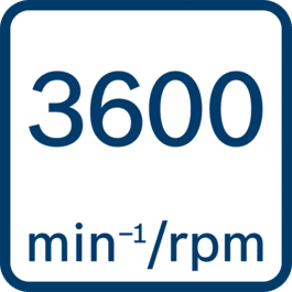 Število vrtljajev v prostem teku 3600 min-1 / vrt/min 