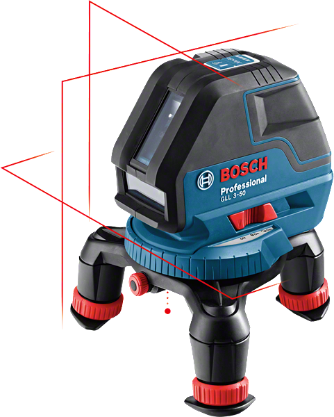 أداة تسوية الليزر Bosch GLL 3-50 مع حامل ثلاثي القوائم.