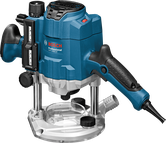 جهاز التوجيه Bosch GOF 1250 CE بمقابض مريحة.