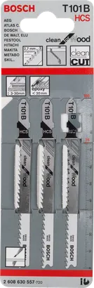 شفرات المنشار الكهربائي Bosch T101B عبوة من 3 قطع.