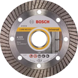 قرص القطع الماسي من Bosch الأفضل لـ Universal Turbo مقاس 115 مم.
