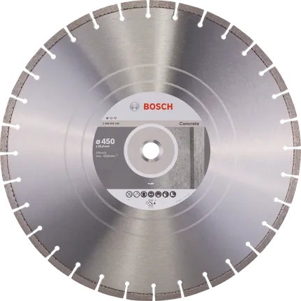 قرص قطع الماس القياسي للخرسانة من Bosch مقاس 450 مم.