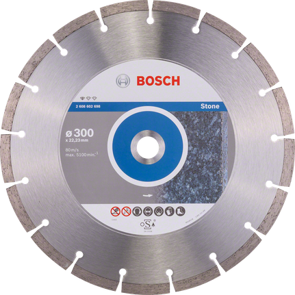 قرص قطع الماس القياسي من Bosch للحجر مقاس 300 مم.