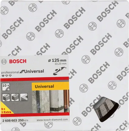 قرص قطع الماس توربو العالمي من Bosch مقاس 125 مم.