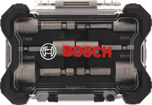 مجموعة مفاتيح ربط الصواميل المغناطيسية من Bosch في علبة واقية.