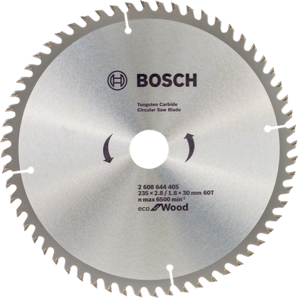 منشار دائري من Bosch Eco للخشب، 60 سنًا.