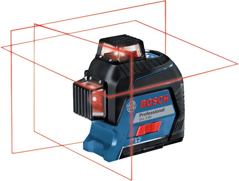 أداة تسوية الليزر Bosch GLL 3-80 مع إسقاط خط 360 درجة.
