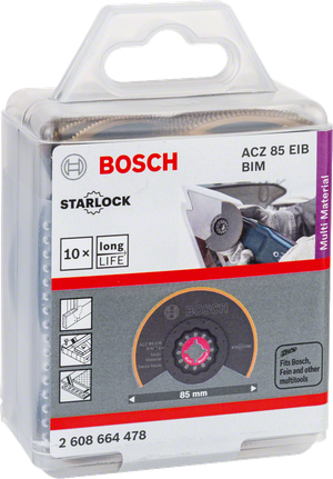 مجموعة شفرات Bosch ستارلوك ACZ 85 EIB مقاس 85 مم، مكونة من 10 قطع.