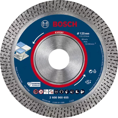 قرص القطع الماسي Bosch EXPERT HardCeramic مقاس 125 مم.