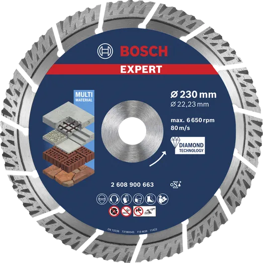 قرص القطع الماسي Bosch EXPERT MultiMaterial مقاس 230 مم.
