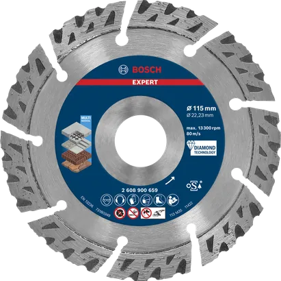 قرص القطع الماسي متعدد المواد Bosch EXPERT مقاس 115 مم.