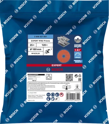 قرص ألياف السيراميك Prisma من Bosch EXPERT R782 مقاس 180 مم 120+.