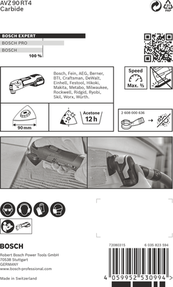 لوحة الصنفرة Bosch EXPERT AVZ 90 RT4 مقاس 90 مم.