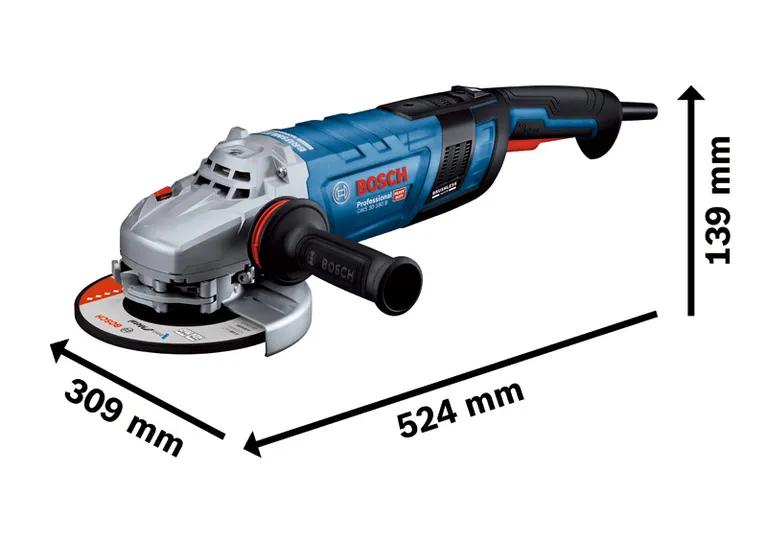 ماكينة صنفرة زاوية Bosch GWS 30-180 B مع قرص 180 مم.