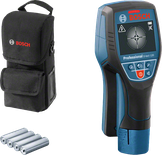 ماسح حائط Bosch D-tect 120 مع حقيبة وبطاريات.