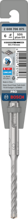 مثقاب Bosch SDS plus-5X مقاس 6×110 مم.