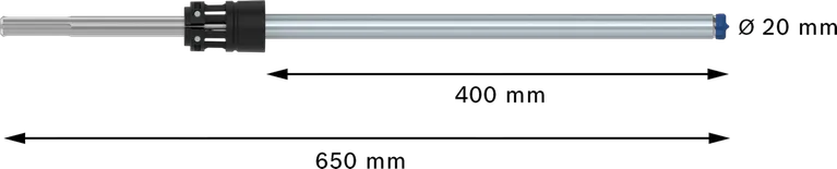 مثقاب المطرقة Bosch EXPERT SDS max-8X مقاس 20 مم، بطول 650 مم.