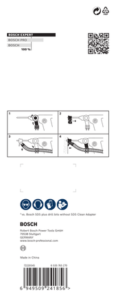 تعليمات حفر محول التنظيف SDS من Bosch.