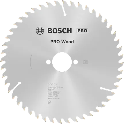 شفرة المنشار الدائري Bosch PRO Wood T48 لقطع الخشب النظيف.
