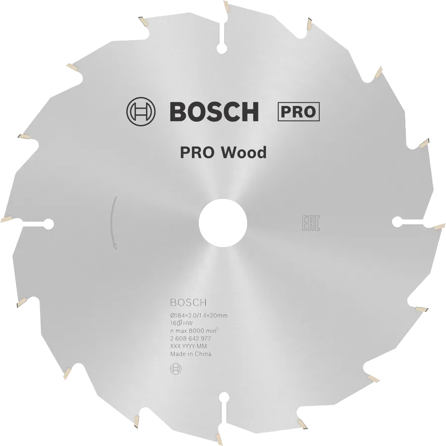 شفرة المنشار الدائرية Bosch PRO Wood، قطرها 184 ملم.