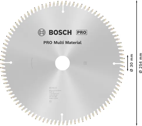 شفرة المنشار الدائرية Bosch PRO Multi Material مقاس 254 مم 96 سنًا.