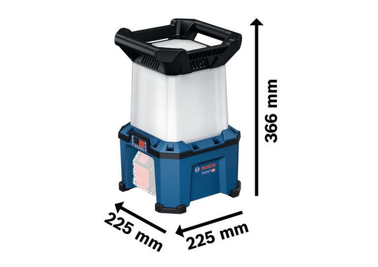 مصباح موقع العمل اللاسلكي Bosch GLA 18VH-7500، ارتفاع 366 ملم.