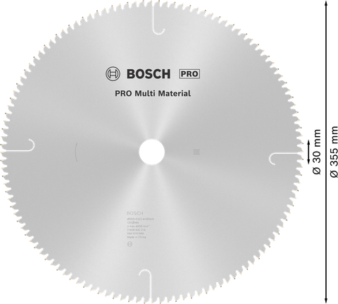 شفرة المنشار الدائرية Bosch PRO متعددة المواد 355 ملم.