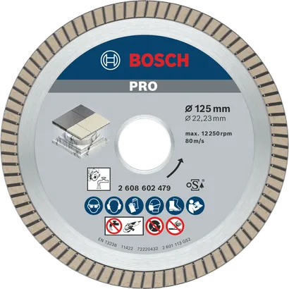 قرص الماس الخزفي Bosch PRO مقاس 125 مم لقطع البلاط.