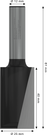 بت مستقيم لجهاز التوجيه Bosch PRO ذو شقين مقاس 25 × 40 مم.