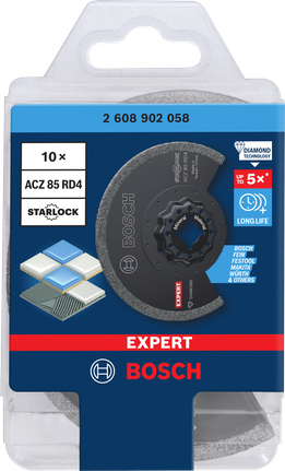 شفرة قطعة الجص الماسية من Bosch EXPERT ACZ 85 RD4 مقاس 85 مم.