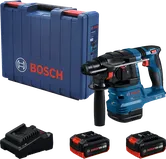 مطرقة دوارة لاسلكية من Bosch طراز GBH 185-LI مع حقيبة وبطاريات.