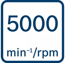 No load speed 5000 min-1/rpm 