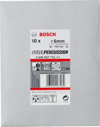 Bosch 6mm CYL-3 concrete drill bit 10-pack.