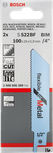 Bosch S 522 BF flexible metal saw blade for fast cutting.