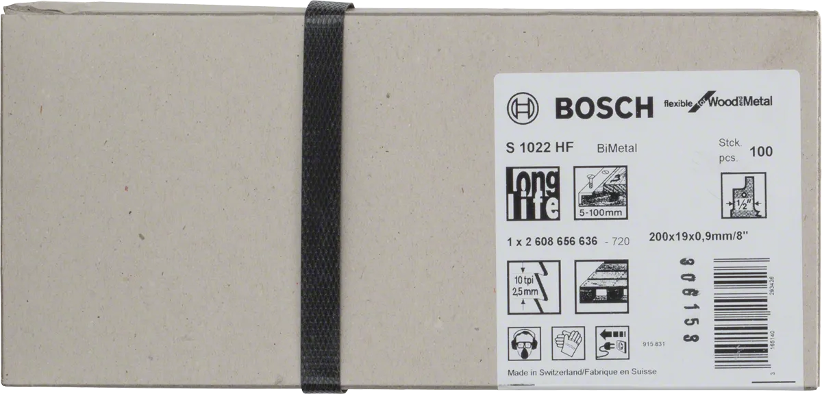 Bosch S 1022 HF reciprocating saw blades 8″.