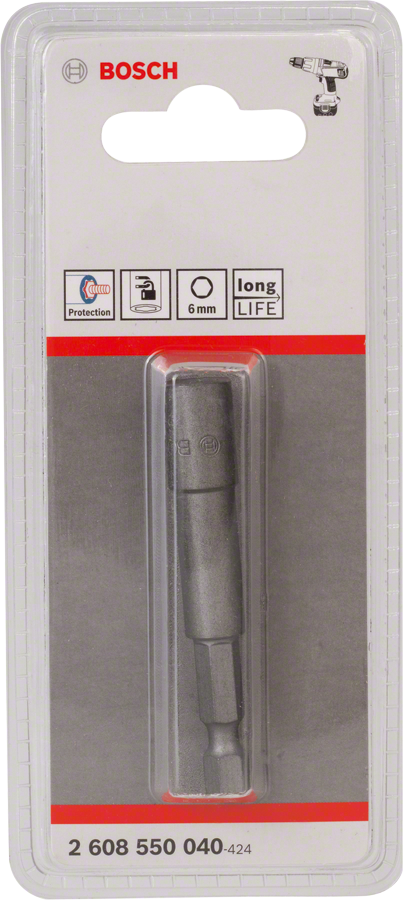 Bosch 6mm nutsetter with 1/4" hex shank for M3.5 threads.