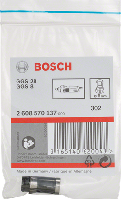 Bosch 6 mm collet without locking nut.