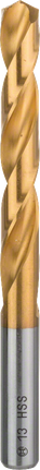 Bosch HSS-TiN metal drill bit 13mm titanium-coated.