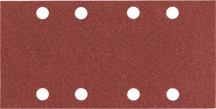 Bosch sanding sheet with eight dust extraction holes.