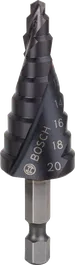 Bosch HSS-AlTiN step drill bit 4-20mm for metal.